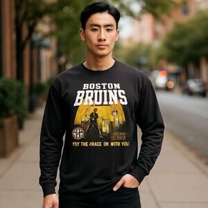 Boston Bruins NHL Star Wars long sleeve T shirt Size M  NWT black